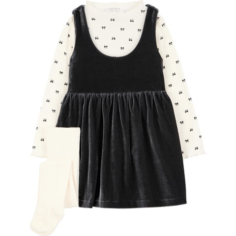 Toddler Girl Dress Set, 3-Piece, Sizes 12M-5T