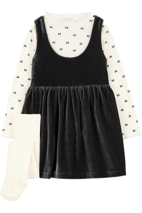 Toddler Girl Dress Set, 3-Piece, Sizes 12M-5T