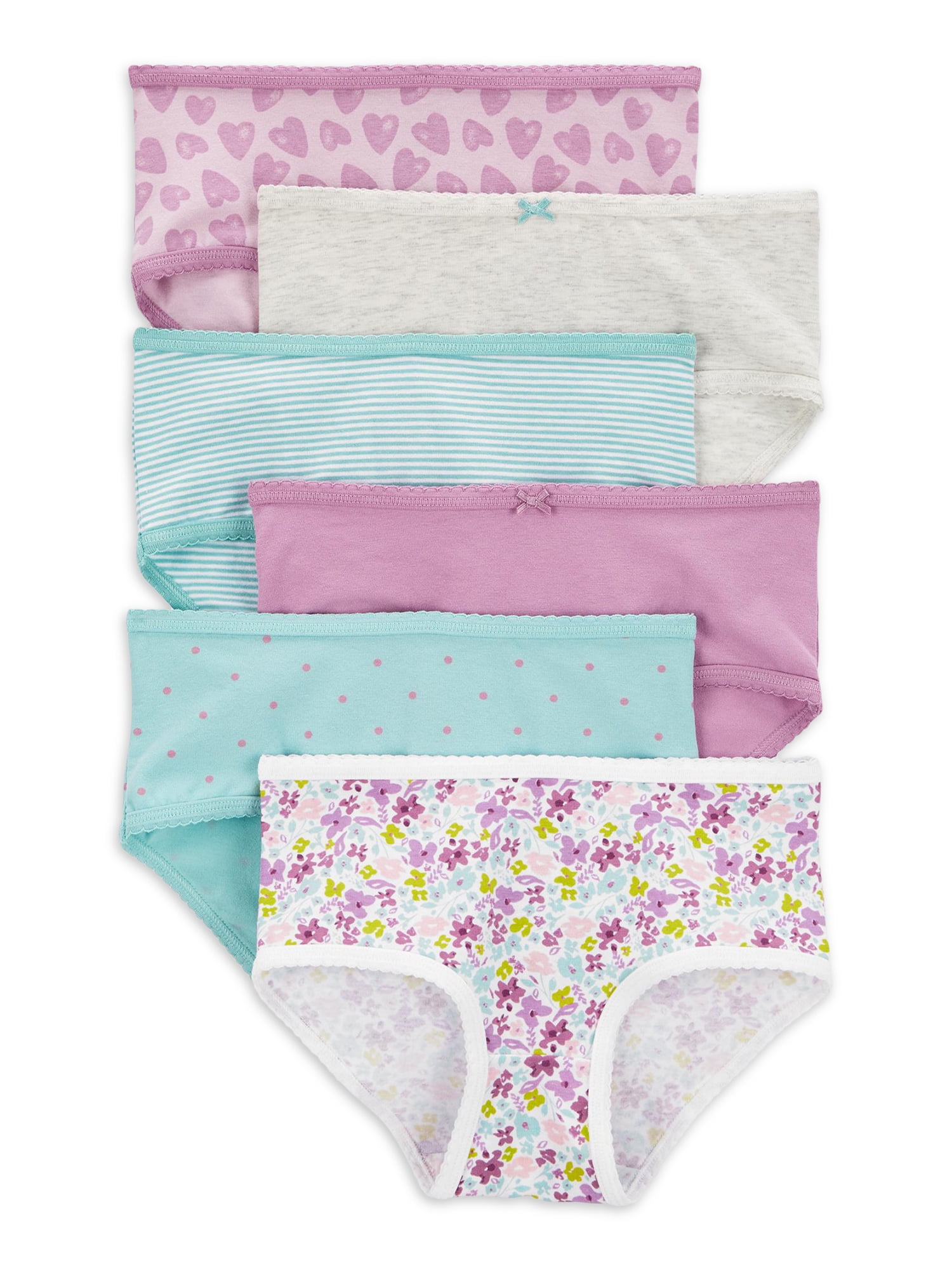 Carter's Child of Mine Toddler Girl Floral Brief Underwear, 6Pack
