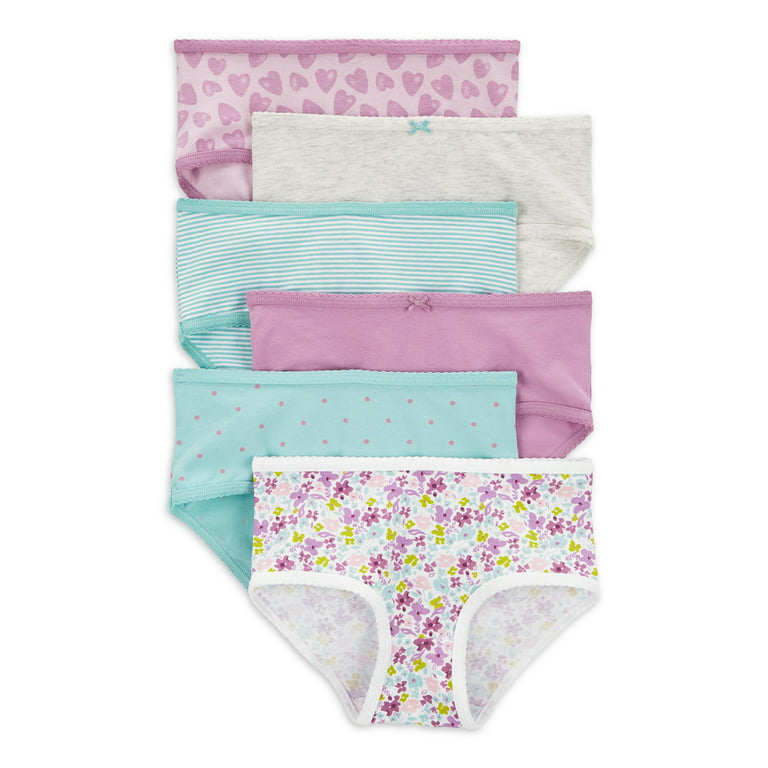 CSCHome 6 PCS Cute Girls Underwear with Patterns,Little Girls'briefs  Toddler Undies Underwear for Kids