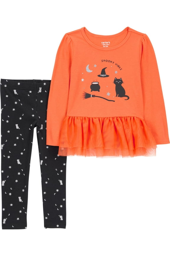 Toddler Girl Halloween Outfit Set, 2-Piece, Sizes 12M-5T