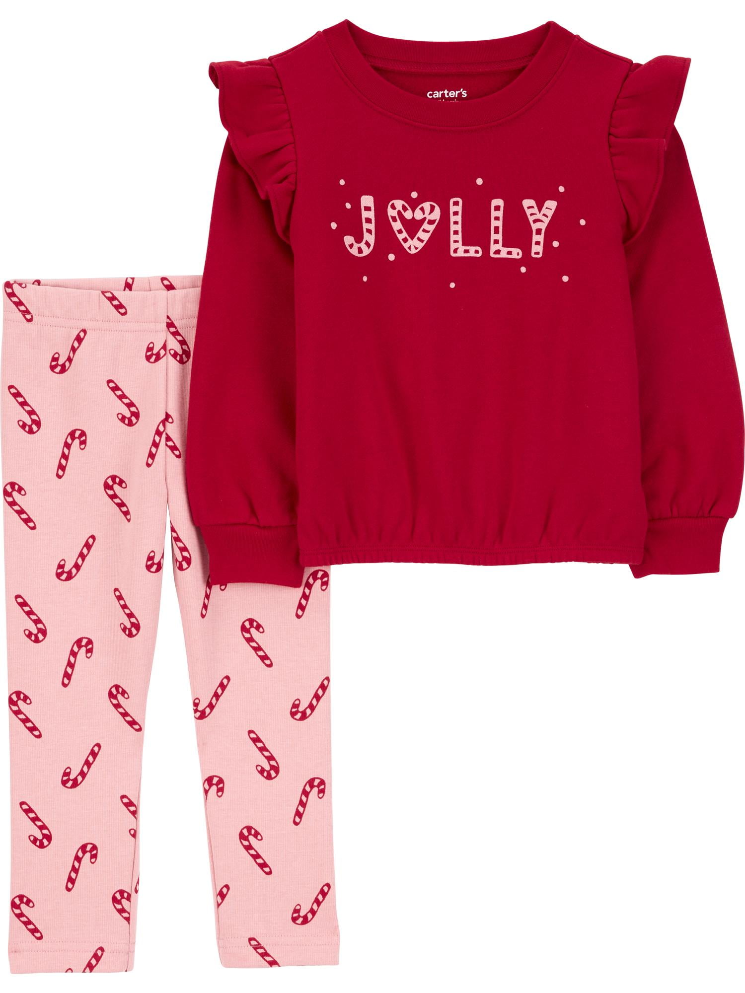 Carter's Child of Mine Toddler Girl Holiday Outfit Set, 2-Piece, Sizes 12M-5T