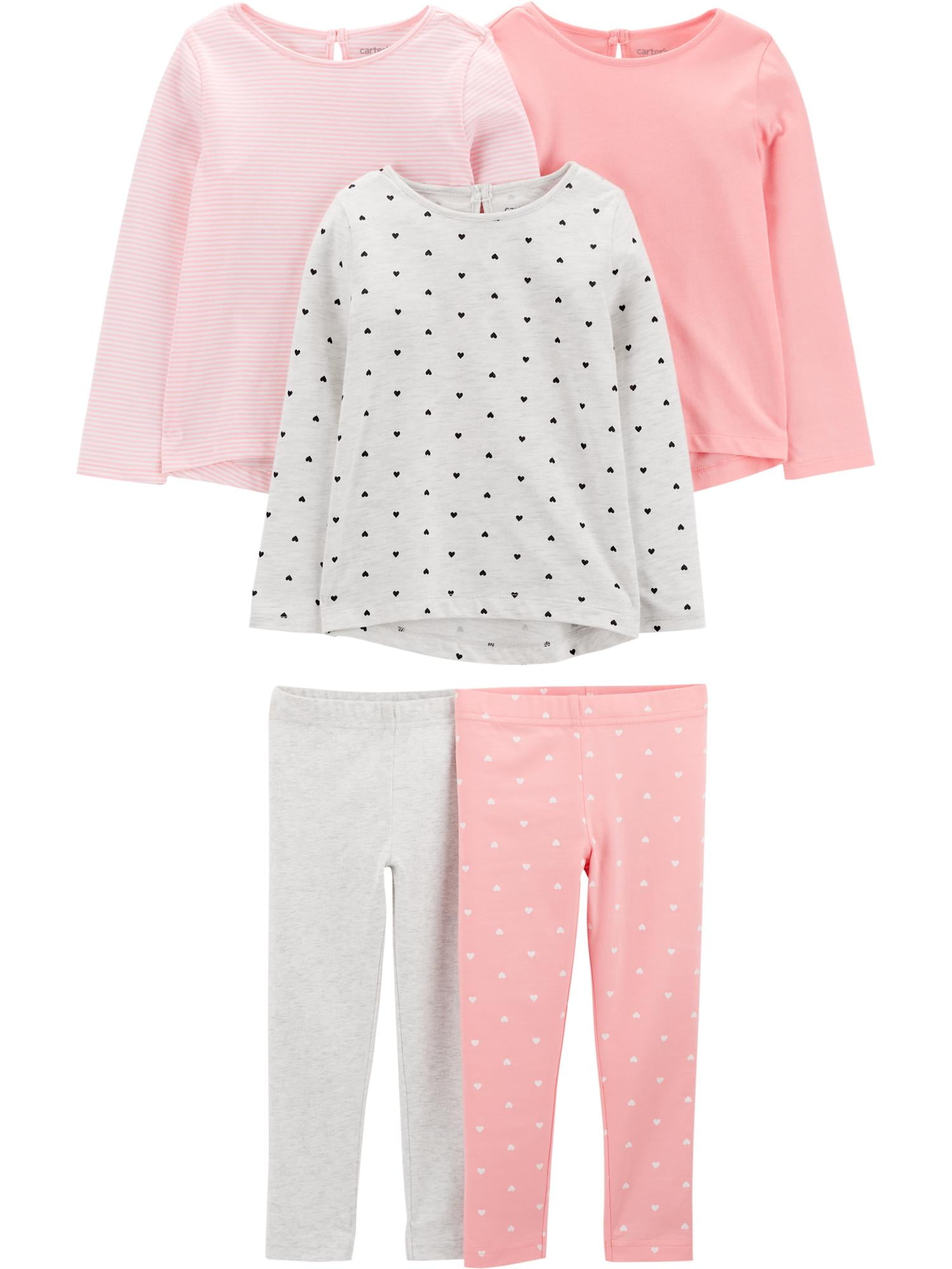 Carter's Child of Mine Toddler Girl Outfit Set, 5-Piece, Sizes 12M-5T