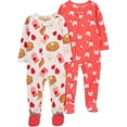 thumbnail image 1 of Carter's Child of Mine Toddler Girl Pajama Sleeper, 2-Pack, One-Piece, Sizes 12M-5T, 1 of 6