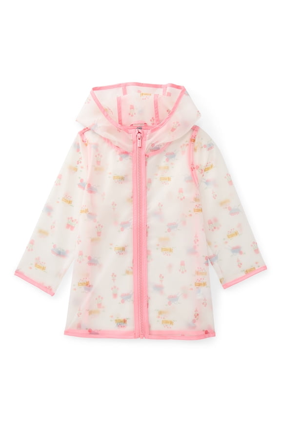 Toddler Clear Rain Jacket with Hood, Sizes 12M-5T