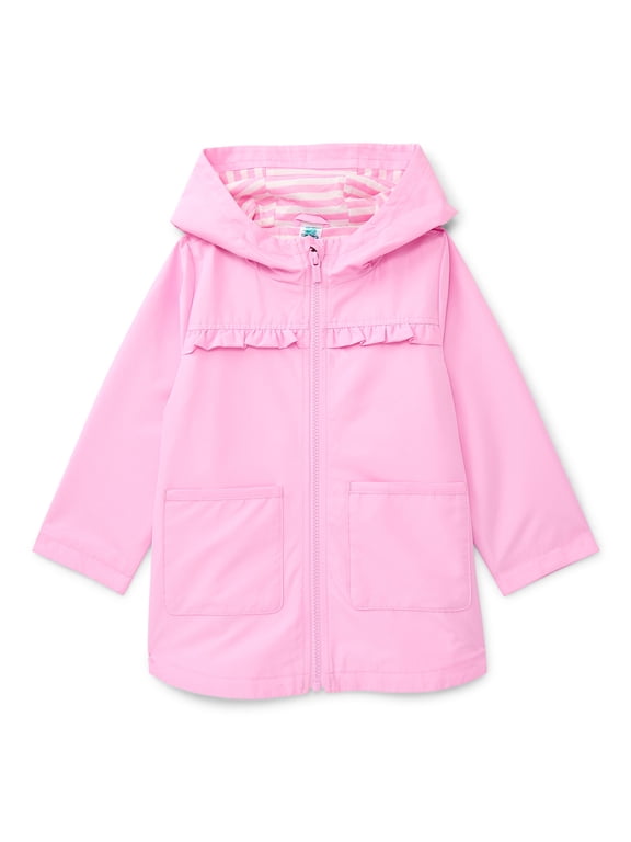 Toddler Girl Print Rain Jacket with Hood, Sizes 12M-5T
