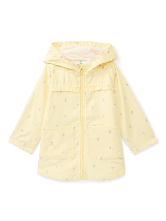 Toddler Girl Print Rain Jacket with Hood, Sizes 12M-5T
