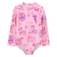 thumbnail image 1 of Carter's Child of Mine Toddler Girl Rash Guard Swimsuit, One-Piece, Sizes 12M-5T, 1 of 6
