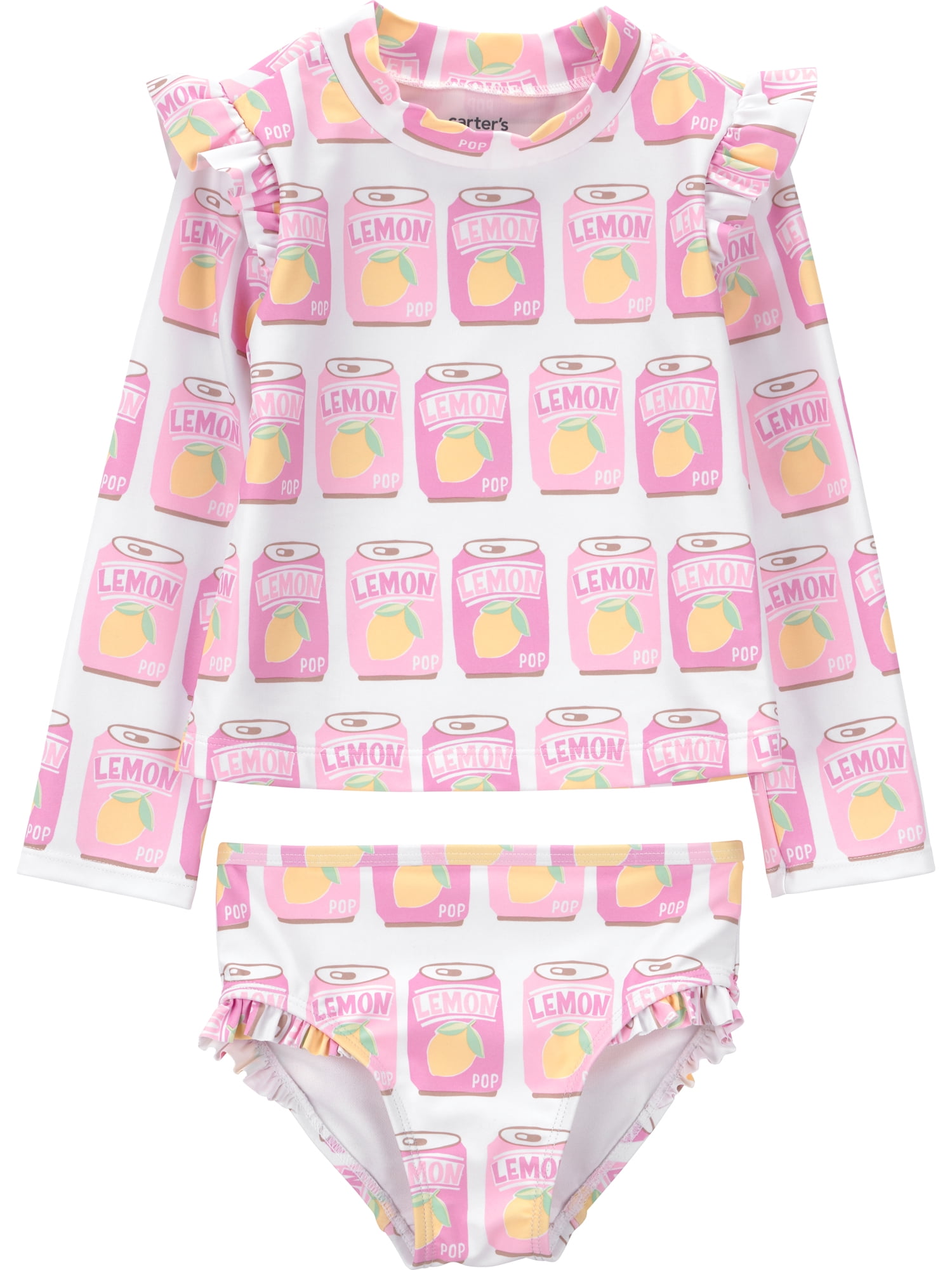 Carter's Child of Mine Toddler Girl Rash Guard Swimsuit Set, 2-Piece, Sizes 12M-5T