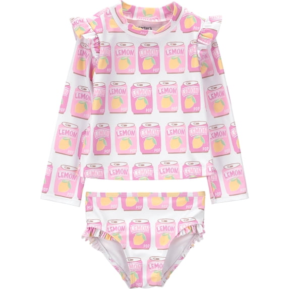 Carter's Child of Mine Toddler Girl Rash Guard Swimsuit Set, 2-Piece, Sizes 12M-5T