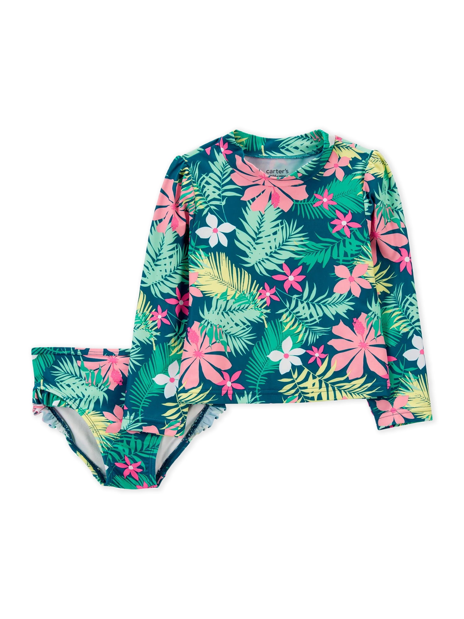 Carter's Child of Mine Toddler Girl Rashguard and Swim Bottoms Set, 2
