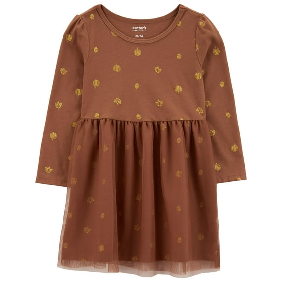 Carter's Child of Mine Toddler Girl Thanksgiving Dress, Sizes 12M-5T