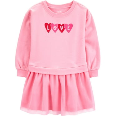 Carter's Child of Mine Baby and Toddler Girl Valentine's Day Dress, Sizes 12M-5T