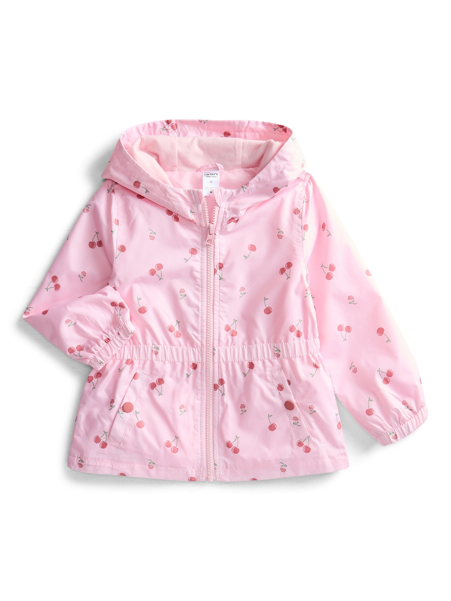 Carter's Child of Mine Toddler Girl Windbreaker Jacket with Hood, Sizes 12M-5T