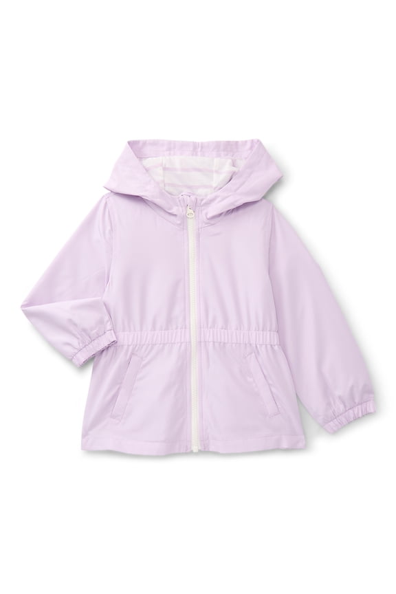 Toddler Girls' Windbreaker Jacket with Hood, Sizes 12M-5T