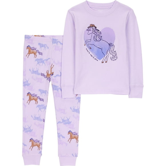 Carter's Child of Mine Toddler Boys or Girls Long Sleeve Top and Pants Pajama Set, 2-Piece, Sizes 12M-5T