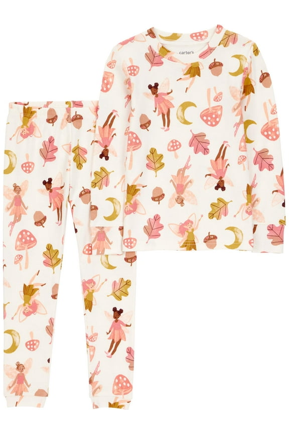 Toddler Boys or Girls Long Sleeve Top and Pants Pajama Set, 2-Piece, Sizes 12M-5T