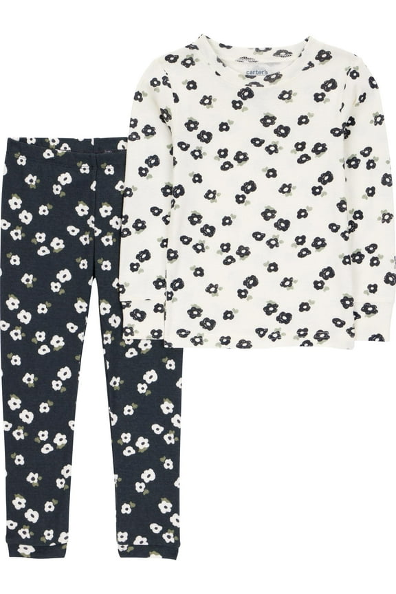Toddler Boys or Girls Long Sleeve Top and Pants Pajama Set, 2-Piece, Sizes 12M-5T