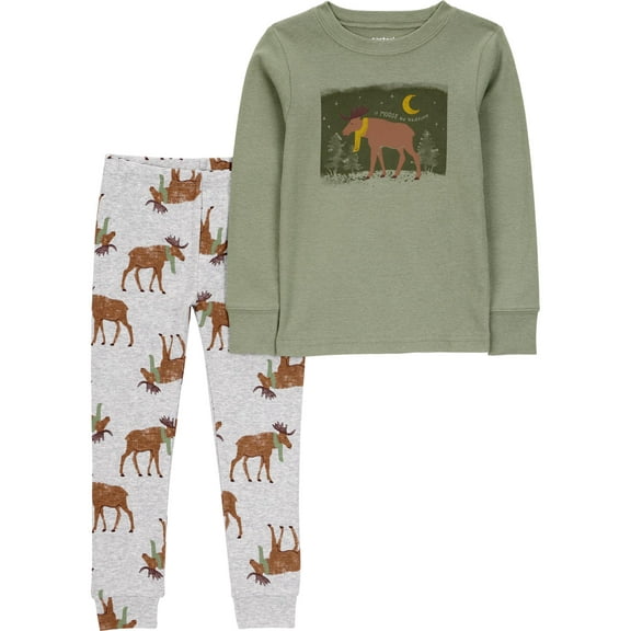 Carter's Child of Mine Toddler Boys or Girls Long Sleeve Top and Pants Pajama Set, 2-Piece, Sizes 12M-5T