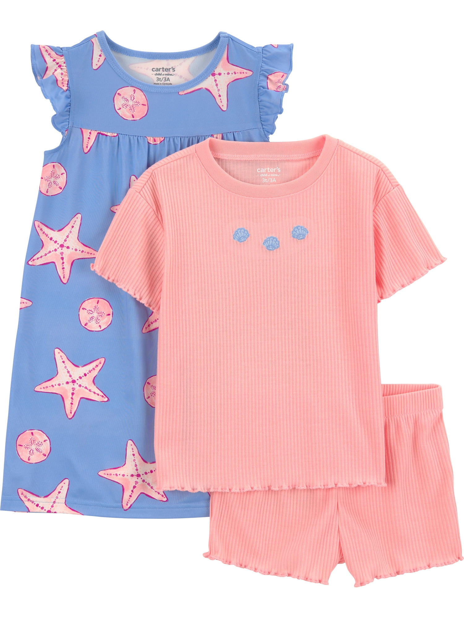 Carter's Child of Mine Toddler Pajama Set, 3-Piece, Sizes 12M-5T