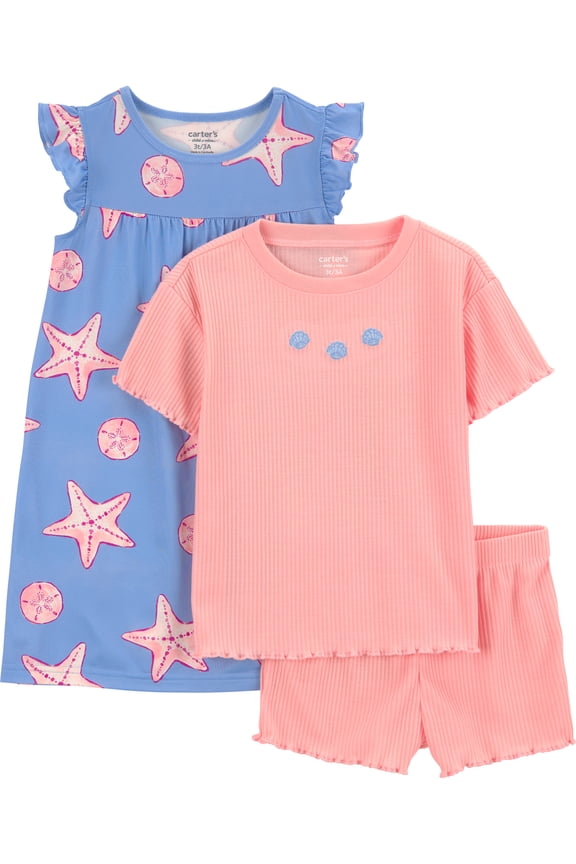 Toddler Pajama Set, 3-Piece, Sizes 12M-5T