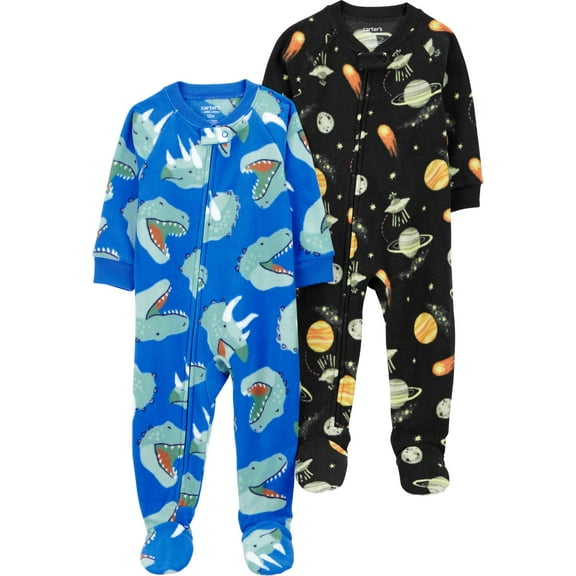 Carter's Child of Mine Toddler Pajama Sleeper, 2 Pack, One-Piece, Sizes 12M-5T