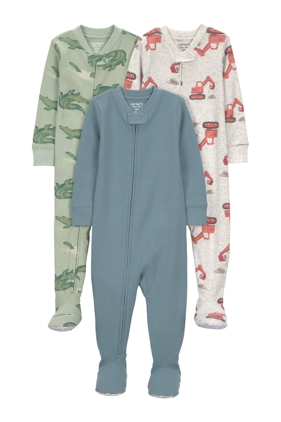 Toddler Pajama Sleeper, 3-Pack, Sizes 12M-5T