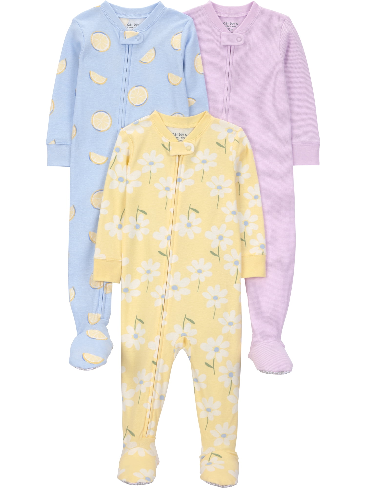 Carter's Child of Mine Toddler Pajama Sleeper, 3-Pack, Sizes 12M-5T