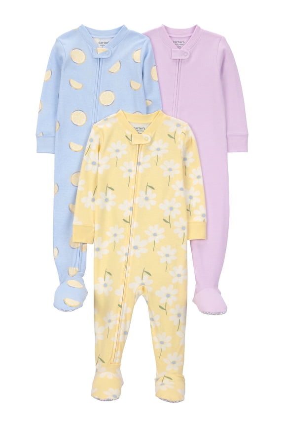 Toddler Pajama Sleeper, 3-Pack, Sizes 12M-5T