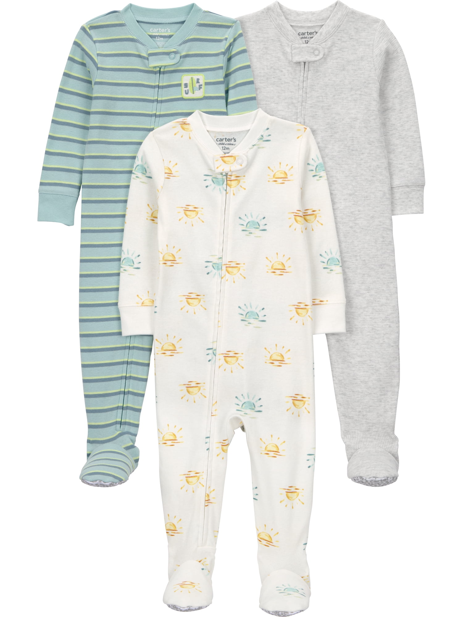 Carter's Child of Mine Toddler Pajama Sleeper, 3-Pack, Sizes 12M-5T