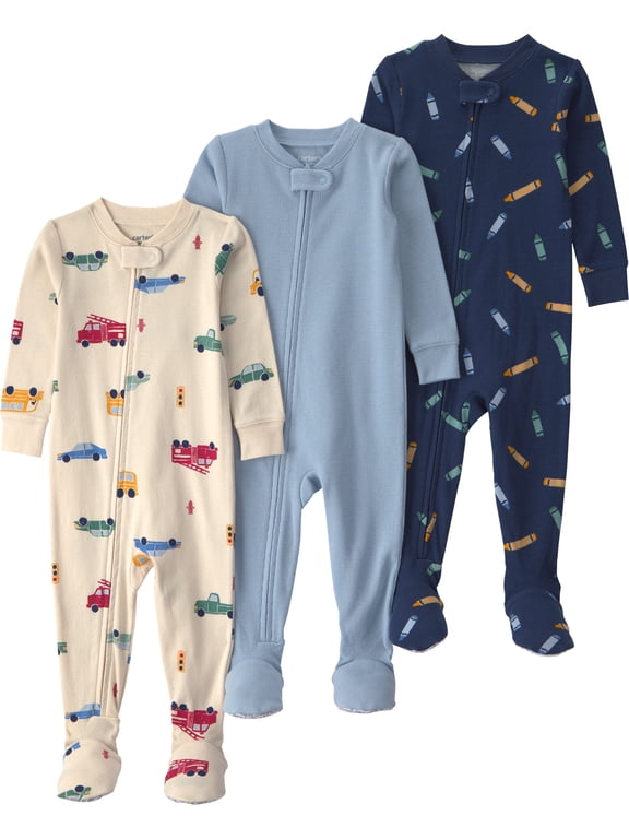 Toddler Pajama Sleeper, 3-Pack, Sizes 12M-5T