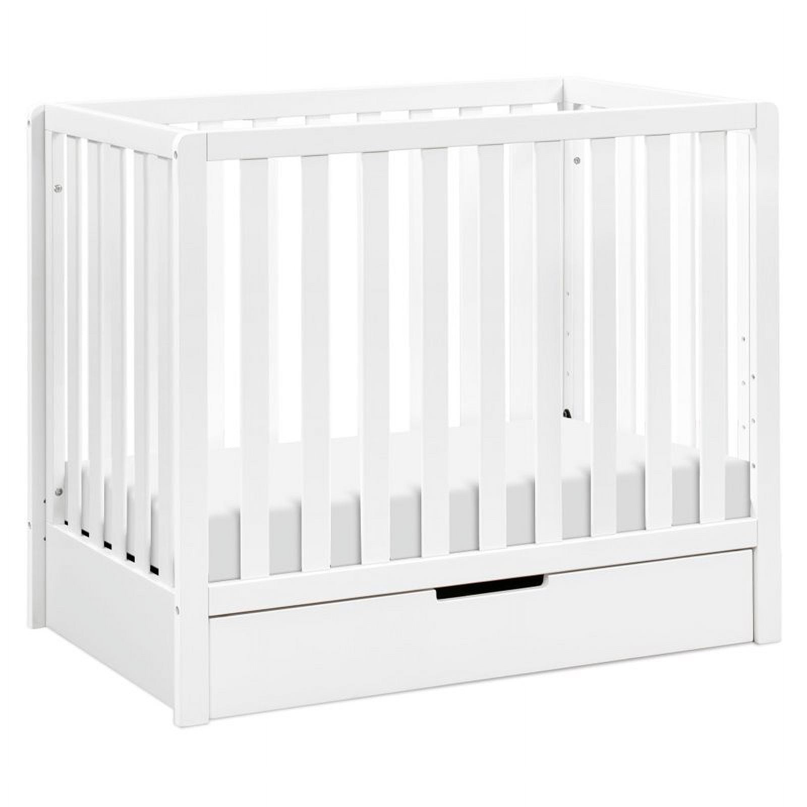 Carter's Colby 4-in-1 Convertible Mini Crib with Trundle in Gray and White