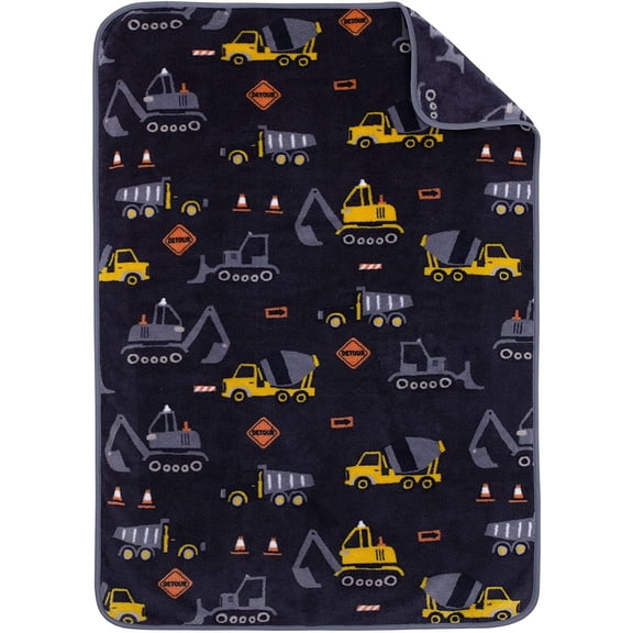 Carter's Construction Toddler Throw Blanket - 30" x 45" - Super Soft, Plush, Warm and Comfortable