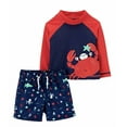 thumbnail image 1 of Carter's Crab Rashguard Set Swim Trunks (18 M) Navy, 1 of 2