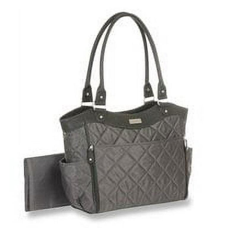 Carter's Drop Front Quilted Tote Diaper Bag, Grey - Walmart.com