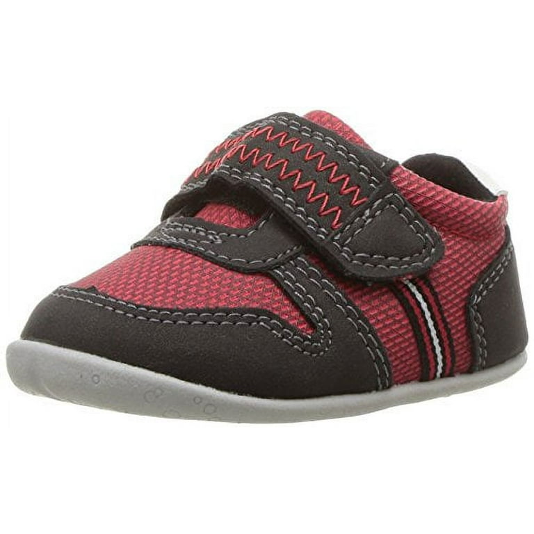 Carter s Every Step Boys Infant 1st Walker Jamison one Strap Athletic Sneaker Red Black 3.5 M US Toddler