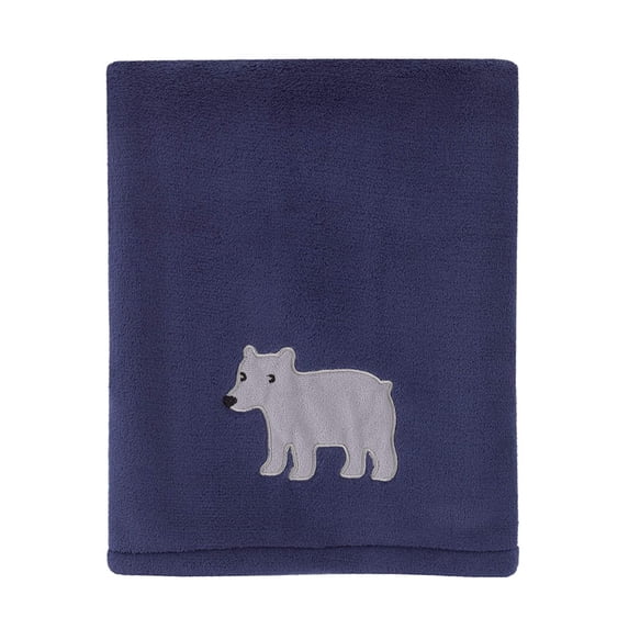 Carter's Explore Baby Bear Plush Coral Fleece Baby Blanket 30 x 40"