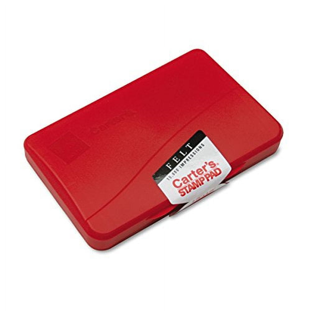 RNKP Large Red Ink Pad for Rubber Stamps, 5 × 4 inch Ink Stamp Pads Permanent for Paper Wood Fabric (Red)