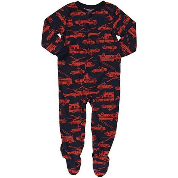 Carter's Fleece Footed Blanket Sleeper - Red Firetruck, Pajama, Size 4