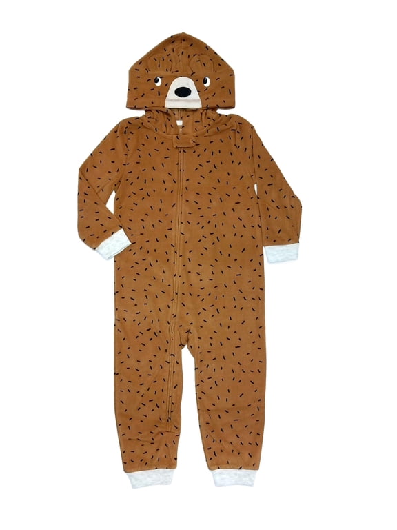 Fleece Hooded Bear Costume Pajama Sleeper, Size 3T