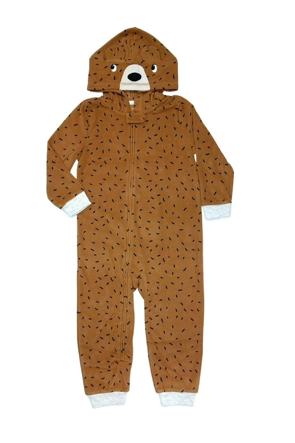 Fleece Hooded Bear Costume Pajama Sleeper, Size 3T