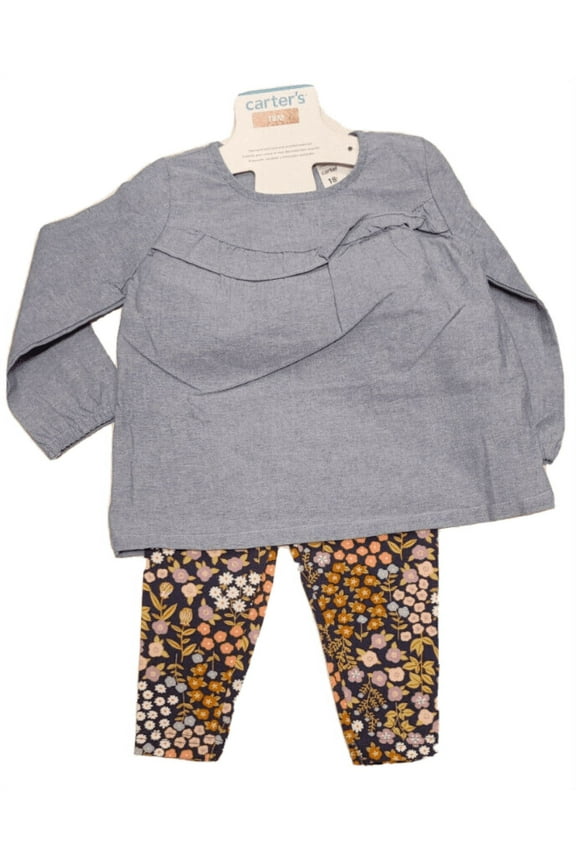Girls Baby & Toddler 2-Piece Long Sleeve Top & Legging Outfit Set