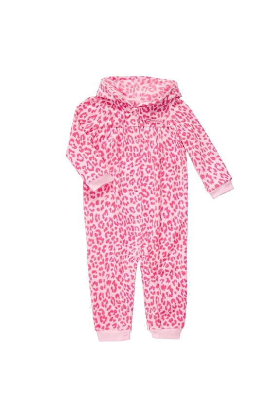 Girls Hooded Microfleece Jumpsuit18Mos