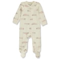 thumbnail image 1 of Carter's Girls' Train Footed Coveralls Color: white/multi Size: 3 months, 1 of 3
