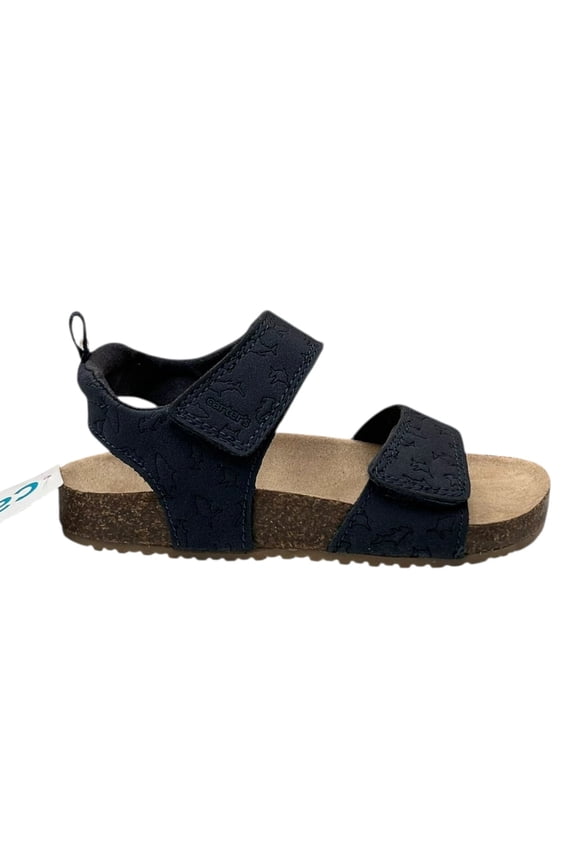 Toddler Boys Slip-on Sandals Size 6 Navy Blue Adjustable Straps Comfort