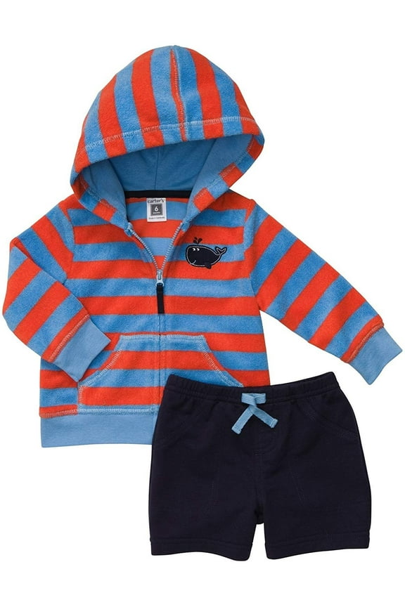 Infant Boys 2pc Hooded Cardigan Set Newborn