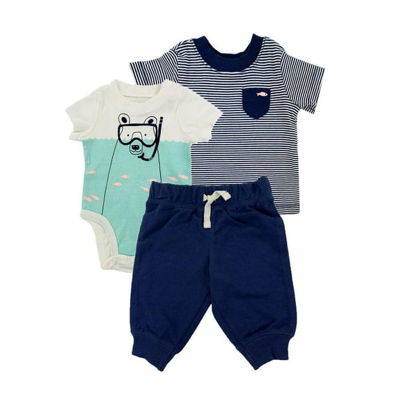 Carter's Infant Boys Layette Set Bodysuit And Leggings 3 Piece Set;6 Months