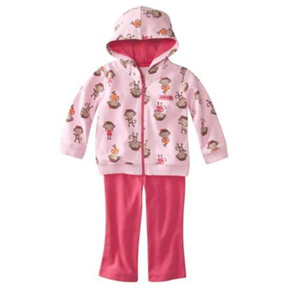 Carter's Infant Girls 3pc Cardigan Set Pink Monkey Daddy's Girl 3 Months