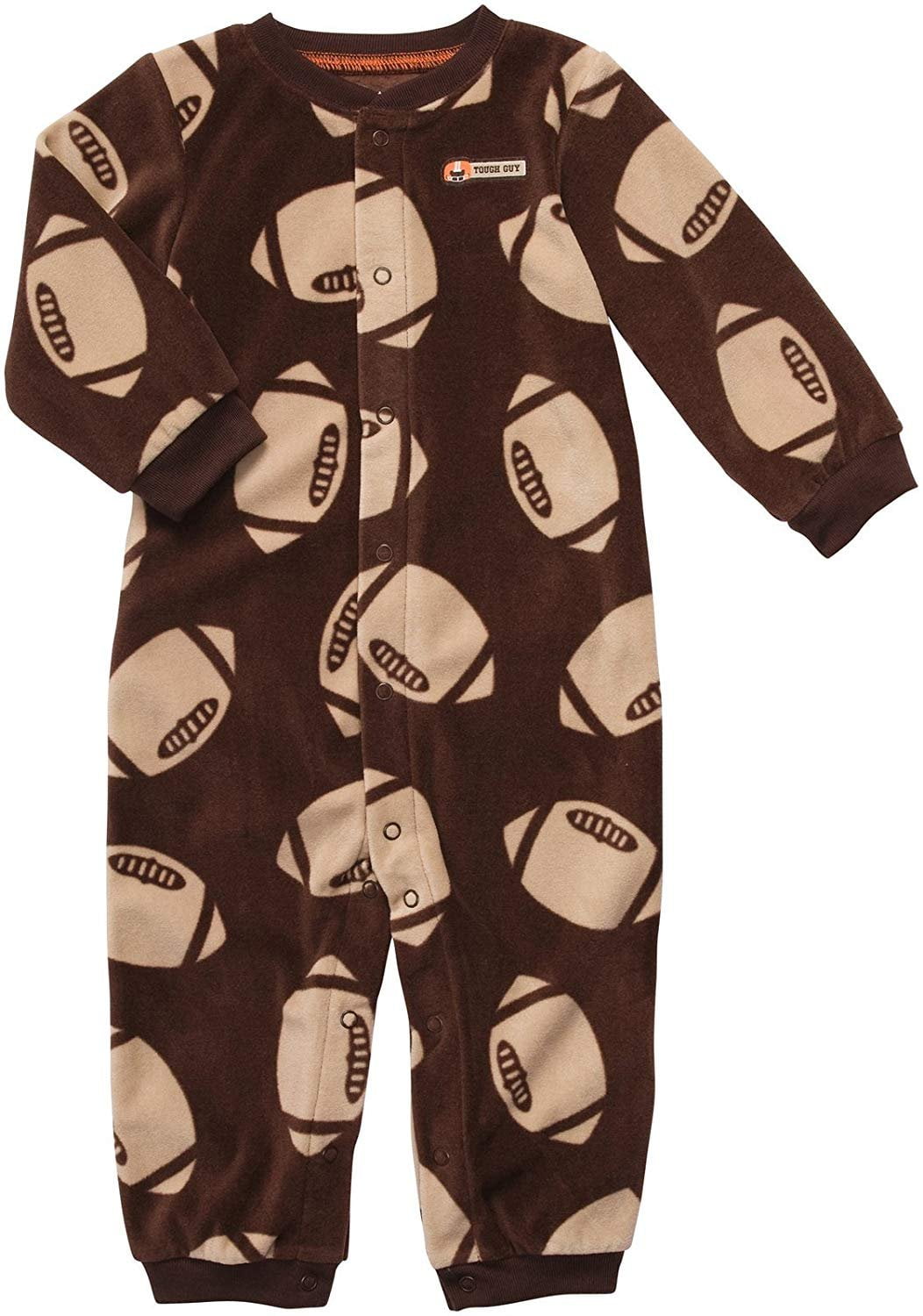 Carter's Infant Long Sleeve One Piece Snap Fleece Coverall - Football Fun-3 Months
