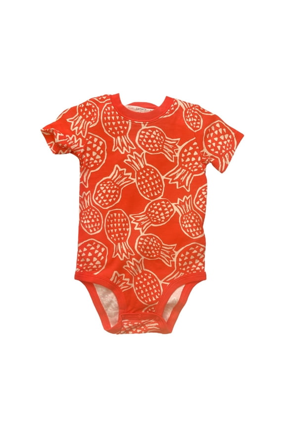 Infant/Toddler Boys 3-Piece Short Sleeve Romper and Shorts Playwear Set (Pineapple Denim, 12M)